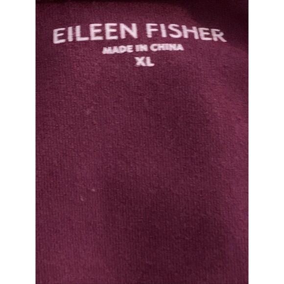Eileen Fisher Tunic Top XL Women's Stretch Jersey Knit XL Purple Long Sleeves - Picture 6 of 8